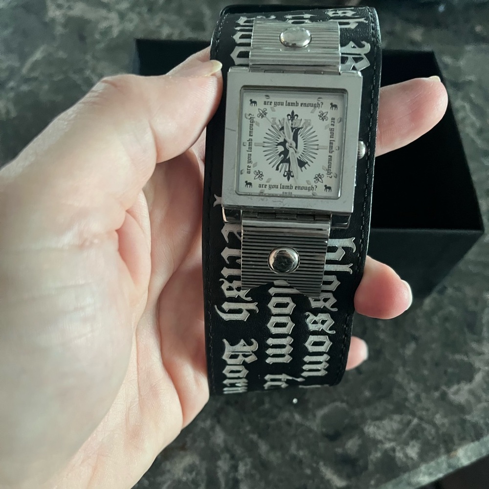 💥SOLD💥Rare L.A.M.B. Leather Cuff watch.